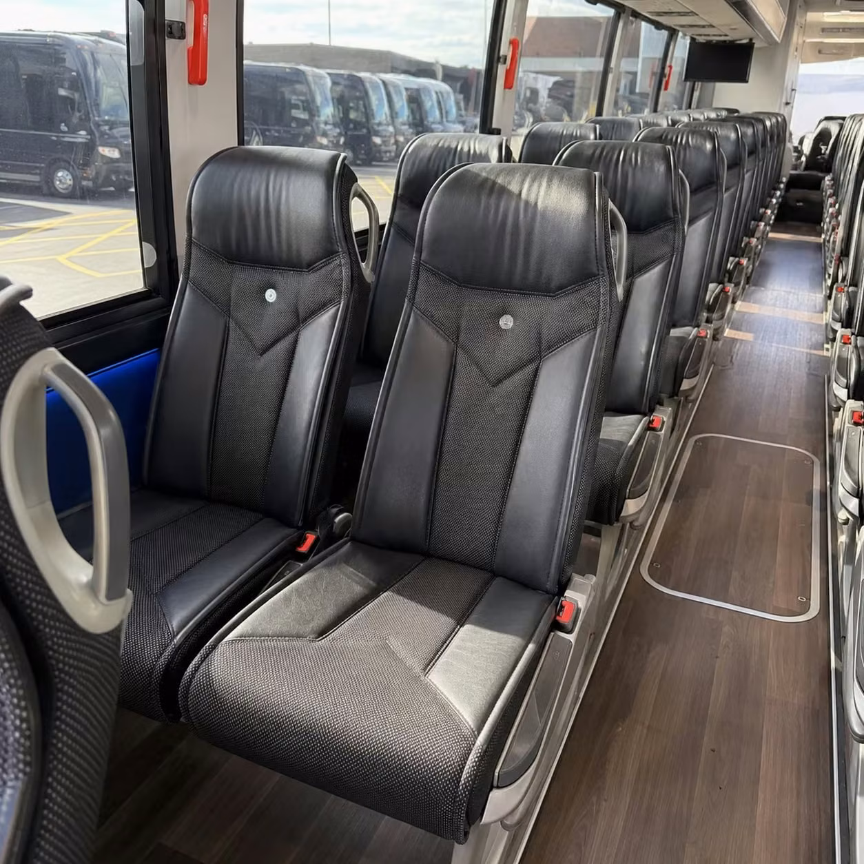 56 passenger charter bus interior
