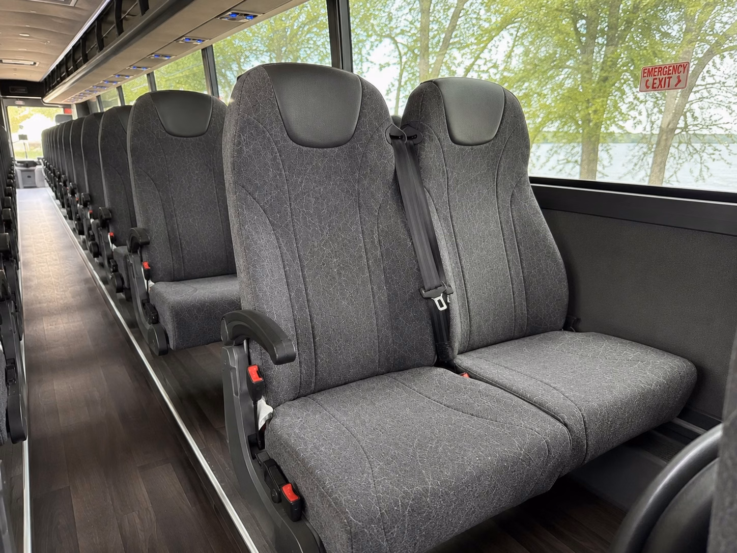 minneapolis charter bus rental interior